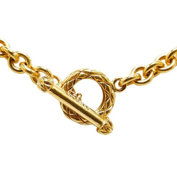 CHANEL Toggle Long Chain Necklace 33" Gold Tone Auth - Picture 8 of 8